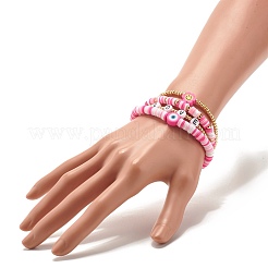 Набор браслетов хейши ручной работы из полимерной глины BJEW-JB07406-03