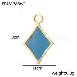 304 Edelstahl-Emaille-Anhänger&nbsp;STAS-OY013-59G