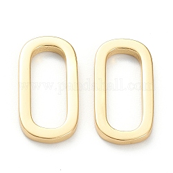 Anillos de enlace de latón, para el collar, Plateado de larga duración, Rectángulo, real 18k chapado en oro, 20x10x2mm