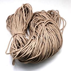 7 внутренние сердечники веревки из полиэстера и спандекса, ровный цвет, для изготовления веревочных браслетов, верблюжие, 4~5 мм, около 109.36 ярда (100 м) / пачка, 420~500 г / пачка