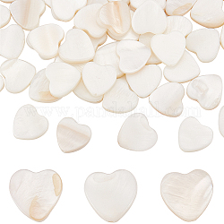 SUNNYCLUE 2 Strands Natural Freshwater Shell Beads Strands, Heart, Seashell Color, 13x12.5x3mm, Hole: 1mm, about 30pcs/strand, 13.78 inch (35cm)