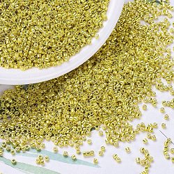 MIYUKI Delica Beads, Cylinder, Japanese Seed Beads, 11/0, (DB0412) Galvanized Yellow, 1.3x1.6mm, Hole: 0.8mm, about 20000pcs/bag, 100g/bag