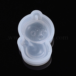 Moldes de silicona colgante del zodiaco chino, moldes de resina, para resina uv, fabricación de joyas de resina epoxi, serpiente, 31x20.5x10.5mm, tamaño interno: 28x17 mm