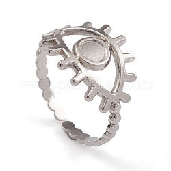 304 anello per polsino aperto da donna in acciaio inossidabile, colore acciaio inossidabile, misura degli stati uniti 6 1/2 (16.9mm)