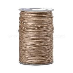Waxed Polyester Cord, 6-Ply, Camel, 0.55mm, about 38.27 yards(35m)/roll