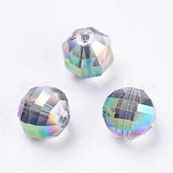 Perles d'imitation cristal autrichien, grade AAA, facette, ronde, colorées, 8mm, Trou: 0.9~1mm