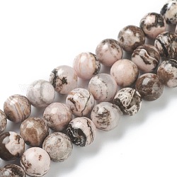 Natural Rhodochrosite Beads Strands, Grade AB, Round, 6~6.5mm, Hole: 0.6mm, about 63pcs/strand, 15.94 inch(40.5cm)