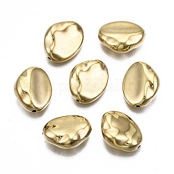 Ccb perline di plastica, ovale, oro, 16.5x13x6mm, Foro: 1.2 mm