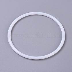 Reifen Makramee Ring, für Kunsthandwerk und gewebtes Netz / Netz mit Federbedarf, weiß, 100x4.5 mm, Innendurchmesser: 89.5 mm