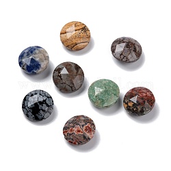 Granos mezclados natural de la piedra preciosa, facetados, plano y redondo, 16x8mm, agujero: 0.8 mm