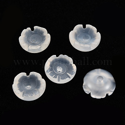 Perle naturali di agata bianca, tinto, fiore, 10x10x4mm, Foro: 1.5 mm