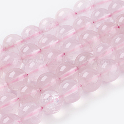 Природного розового кварца нитей бисера, круглые, 12 мм, отверстие : 1~2 мм, около 16 шт / нитка, 8 дюйм