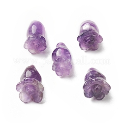Natural Amethyst Beads, Flower, 16~18.5x11~13mm, Hole: 1~1.2mm