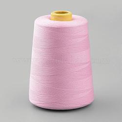 Cordones de hilo de coser de poliéster, para tela o diy artesanía, rosa perla, 0.1 mm, aproximamente 7000 yardas / rodillo