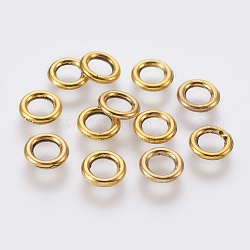 Tibetan Style Alloy Beads, Cadmium Free & Nickel Free & Lead Free, Rondelle, Antique Golden, 8x1.5mm, Hole: 5mm