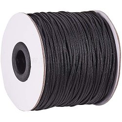 Pandahall 1 rollo de hilo de nailon cordón de nailon negro 1.5mm cable de anudado chino para hacer joyas de diy