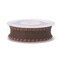 Polyester Ribbons, Coconut Brown, 15mm, about 30yards/roll(27.432m/roll)