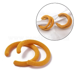 Branelli acrilici Flocky, forma a lettera C., arancione, 56x53.8x6.7mm, Foro: 1.4 mm, diametro interno: 43.7mm