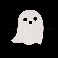 Carte d'étiquette acrylique, pour la décoration d'halloween, fantôme, blanc, 100x82x2.5mm