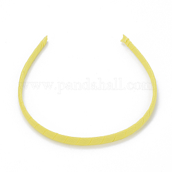Haarschmuck einfache Plastik Haarband Zubehör, keine Zähne, mit Grosgrain, Gelb, 128 mm
