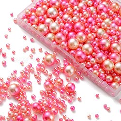 Ph pandahall alrededor de 1520 piezas 6 tamaños sin agujeros / cuentas de perlas imitadas sin perforar para esparcir la mesa, boda, fiesta, la decoración del hogar, rosa fuerte (3 mm, 4mm, 5mm, 6mm, 8mm, 10 mm)