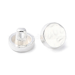 Сплав кнопки, долговечный, плоско-круглые, серебряные, 8x6 мм, отверстие : 1.5 мм