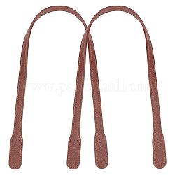 Imitación cuero asas de la bolsa, para accesorios de reemplazo de correas de bolsa, marrón, 59x1.3x0.4 cm, agujero: 1 mm