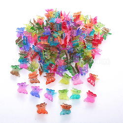 Kids Hair Accessories, Plastic Claw Hair Clips, Butterfly, Mixed Color, 16~18x18~19x19~21mm