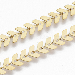 Vakuumbeschichtung 304 Cobs-Ketten aus Edelstahl, gelötet, golden, 6.5x6x0.3 mm, ca. 39.37 Zoll (1m)/Strang