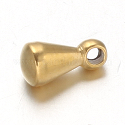 Placcatura ionica (ip) 304 ciondoli in acciaio inossidabile, drop extender catena, lacrima, oro, 9x5mm, Foro: 1 mm