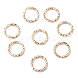 304 anelli di salto in acciaio inox, anelli di salto aperti, ritorto, vero placcato oro 24k, 18 gauge, 6x1mm, diametro interno: 4mm