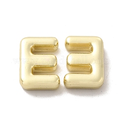 Alloy Beads, Long-Lasting Plated, Cadmium Free & Lead Free, Letter, Letter.E, 14x10.5x4.5mm, Hole: 2mm