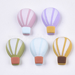 Undurchsichtigen Cabochons, Heißluftballon, Mischfarbe, 19x13.5x6.5 mm