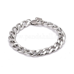 Bracelets mailles chaînes en 304 acier inoxydable, couple de bracelets pour femmes, couleur inoxydable, 8-1/8 pouce (20.5 cm)