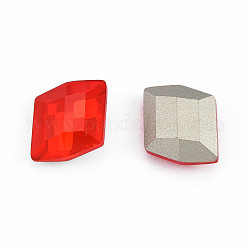 K9 cabujones de cristal de rhinestone, puntiagudo espalda y dorso plateado, facetados, paralelogramo, siam, 12x10.5x5.5mm