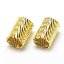Perle di ferro placcato in ferro, perline bobina, colonna, oro, 15x10mm, Foro: 8 mm