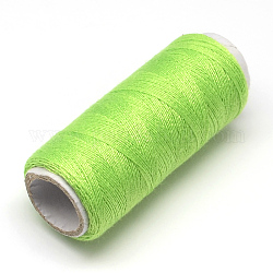 402 Polyester-Nähgarn Schnüre für Tuch oder DIY Fertigkeit, Rasen grün, 0.1 mm, ca. 120 m / Rolle, 10 Rollen / Beutel