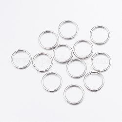 304 in acciaio inox anelli di salto aperto, colore acciaio inossidabile, 13x1.5mm, diametro interno: 10mm