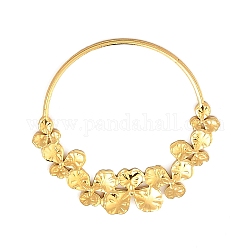 304 Stainless Steel Pendants, Ring with Flower Charm, Golden, 41.5x41x1.5mm, Hole: 32mm