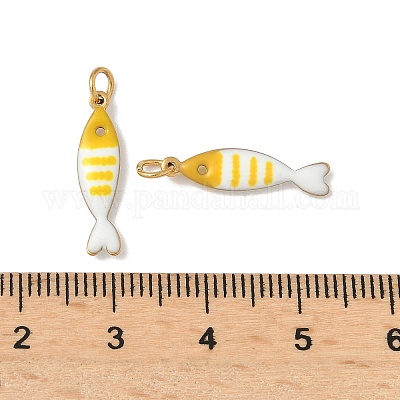 Подвески из нержавеющей стали 304 с эмалью STAS-P394-05G-02-1