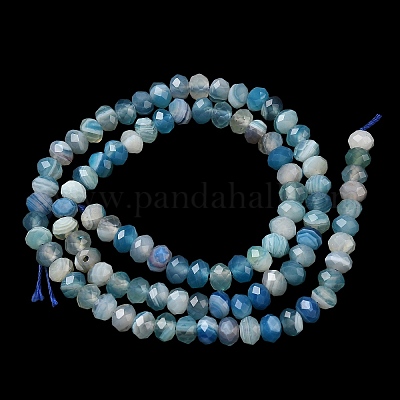 Натуральные полосатые агатовые бусы G-D344-A34-06-1