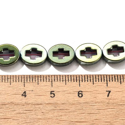 Гальванические нити из синтетических немагнитных гематитовых бусин G-L613-Z01-02H-1