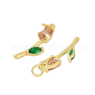 Стойки обшивки латунь микро проложить Циркон подвеску KK-R166-09G-03-1