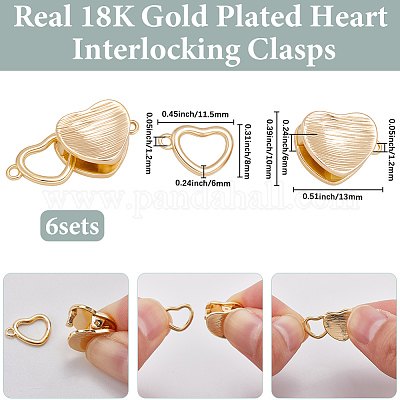 8 шт. латунные застежки-замки KK-BBC0019-68-1