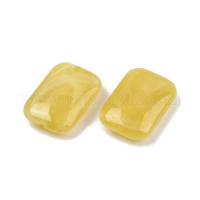 Непрозрачные акриловые бусины MACR-C037-06G-1