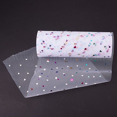 Сердце блеск блесток деко сетка ленты OCOR-P010-E-I01-1