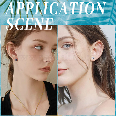 Серьги-гвоздики из экологически чистого пластика KY-SC0002-23-1