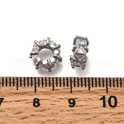 Латунь микропаве прозрачный кубический цирконий европейский бисер KK-Z126-13P-1