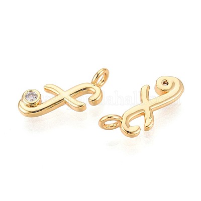 Латунные микро проложить кубического циркония подвески KK-N263-97G-F-1