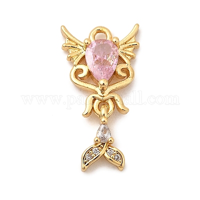 Латунные микро проложить кубического циркония подвески KK-P340-12G-03-1